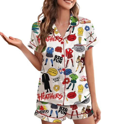 Heathers Vintage Movie Satin Pajamas Set For Women