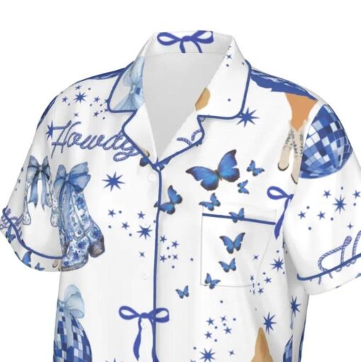 Howdy Cowgirl Coquette Bow Satin Pajama Set for Women - Image 4