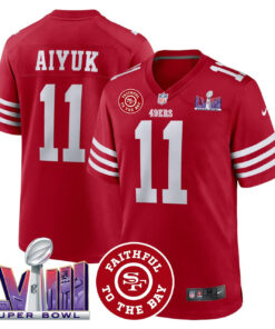 Aiyuk & GreenLaw San Francisco 49ers  Faithful & Super Bowl LVIII Patch Vapor Jersey - All Stitched
