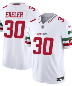 Austin Ekeler Los Angeles Chargers White Mexico Jersey - All Stitched