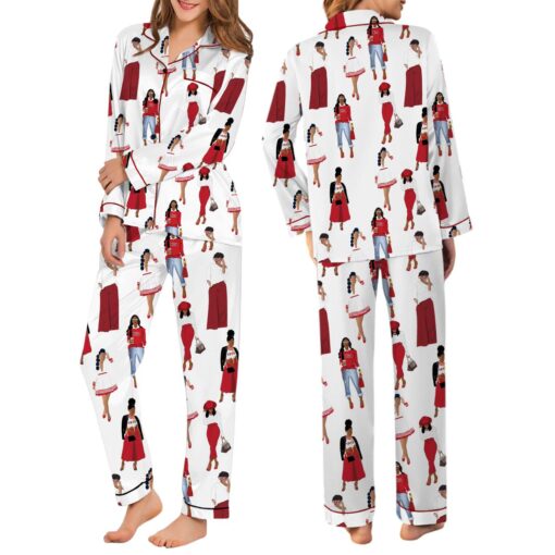 DST Sisterhood Satin Pajama Set For Women - Image 7