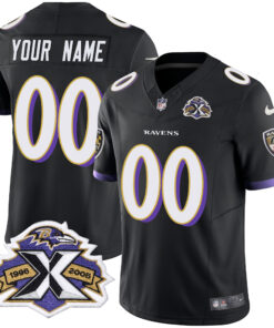 Baltimore Ravens 2005 Throwback Vapor Limited Custom Jersey - All Stitched