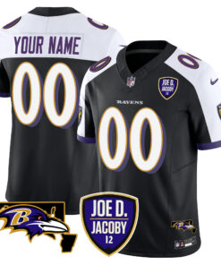 Baltimore Ravens Joe D & Jacoby Patch Vapor Limited Custom Jersey - All Stitched
