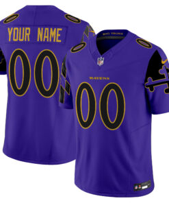Baltimore Ravens Maryland Flag Vapor Limited Custom Jersey - All Stitched