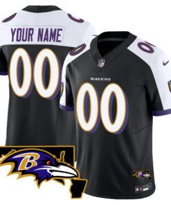 Baltimore Ravens Maryland Patch Vapor Limited Custom Jersey - All Stitched