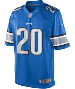 Barry Sanders Detroit Lions Home Blue Jersey - All Stitched