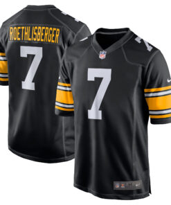 Ben Roethlisberger Pittsburgh Steelers Black Jersey - All Stitched