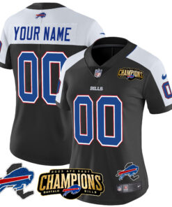 Buffalo Bills 2023 AFC East Champions Patch Vapor Custom Jersey V2 - All Stitched