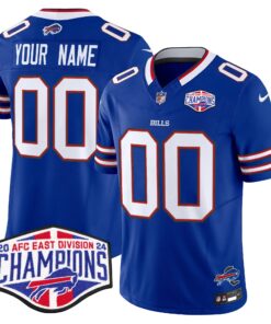 Buffalo Bills 2024 AFC East Division Champions Vapor Limited Custom Jersey - All Stitched