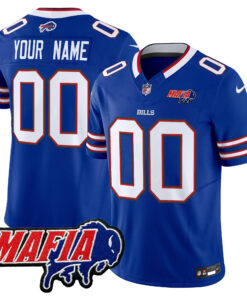 Buffalo Bills 2024 Buffalo Bills Mafia Patch Vapor Limited Custom Jersey - All Stitched