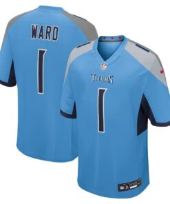 Cameron Ward #1 Tennessee Titans Light Blue Jersey - All Stitched