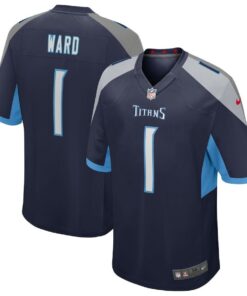 Cameron Ward #1 Tennessee Titans Navy Jersey - All Stitched
