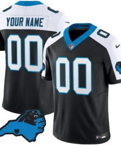 Carolina Panthers Vapor Limited Custom Jersey - Carolina Patch - All Stitched