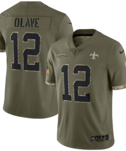Chris Olave New Orleans Saints Salute To Service Jersey - All Stitched