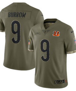 Cincinnati Bengals 2022 Salute To Service Limited Jersey - Olive - All Stitched