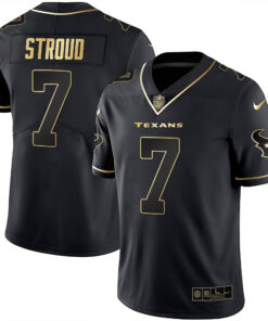 C.J. Stroud Houston Texans Black Gold Jersey - All Stitched