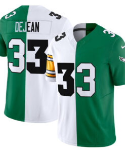 Cooper DeJean #33 Philadelphia Eagles Mix Iowa Hawkeyes Split Jersey - All Stitched
