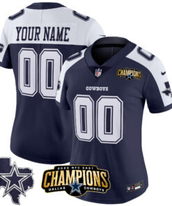 Dallas Cowboys 2023 NFC East Champions Patch Vapor Custom Jersey - All Stitched