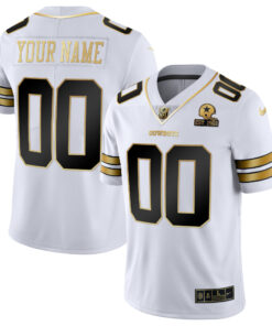 Dallas Cowboys Vapor Gold Custom Jersey - All Stitched