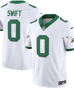D'Andre Swift Philadelphia Eagles Throwback Kelly Vapor Limited Jersey - All Stitched