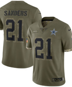 Deion Sanders Dallas Cowboys Salute To Service Jersey - All Stitched