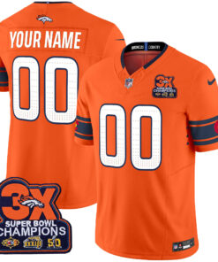 Denver Broncos 3x Patch "Colorado Flag" Vapor Limited Custom Jersey - All Stitched