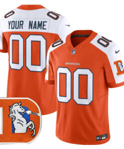 Denver Broncos Throwback Vapor Limited Custom Jersey V2 - All Stitched