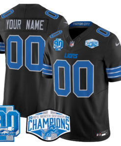 Detroit Lions 2024 NFC North Division Champions Patch Vapor Limited Custom Jersey - All Stitched