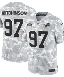 Detroit Lions 2024 Salute to Service Vapor Limited Jersey - Arctic Camo - All Stitched