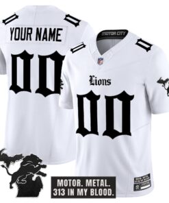 Detroit Lions 'Gothic Motor Grit Edition' Vapor Limited Custom Jersey - All Stitched