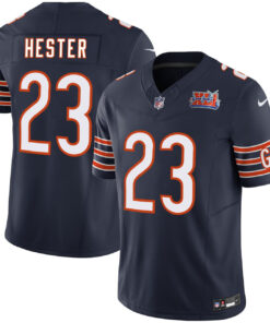 Devin Hester Chicago Bears GSH Navy Super Bowl Patch Jersey - All Stitched