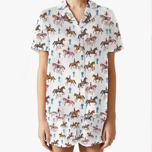 Horse Girls Silky Satin Pajama Set - Image 4