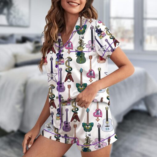 Taylor Swift Music Silky Satin Pajama Set For Women - Image 3
