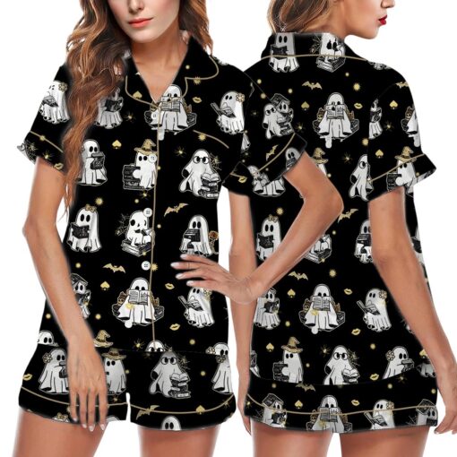 Silky Halloween Satin Pajama Set For Women