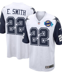 Emmitt Smith Dallas Cowboys Color Rush Super Bowl Patch Jersey - All Stitched