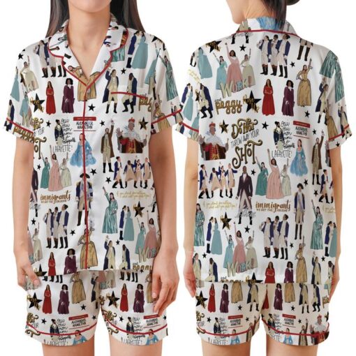 Hamilton Musical Silky Satin Pajama Set For Women