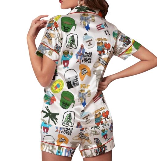 Baile Inolvidable Puerto Rico Satin Pajama Set For Women - Image 2