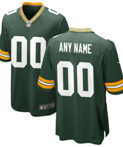 Green Bay Packers Custom Green Home Jersey - All Stitched