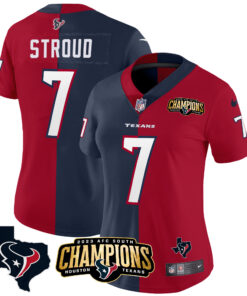 Houston Texans 2023 AFC South Champions Patch Split Vapor Jersey - All Stitched