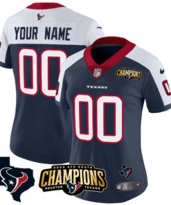 Houston Texans 2023 AFC South Champions Patch Vapor Custom Jersey - All Stitched