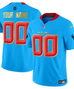 Houston Texans 2024 Gold Trim Vapor Limited Custom Jersey - All Stitched