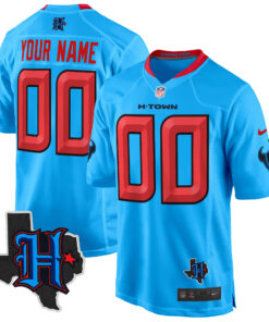 Houston Texans 2024 Texas Patch Game Custom Jersey - All Stitched