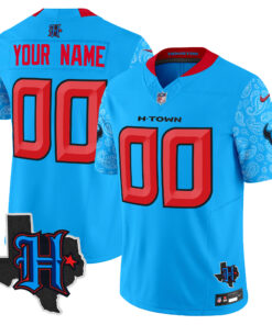 Houston Texans 2024 Texas Patch Vapor Limited Custom Jersey V4 - All Stitched