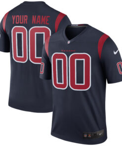 Houston Texans Color Rush Legend Game Custom Jersey - All Stitched