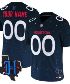 Houston Texans 'Space City Edition' Vapor Limited Custom Jersey - All Stitched