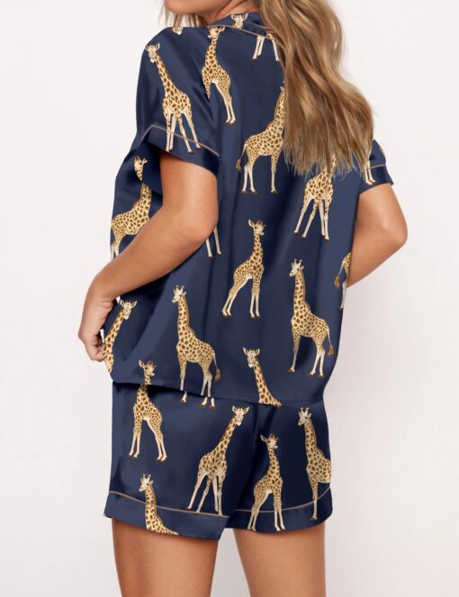Giraffe Satin Pajama Set For Women - Image 7