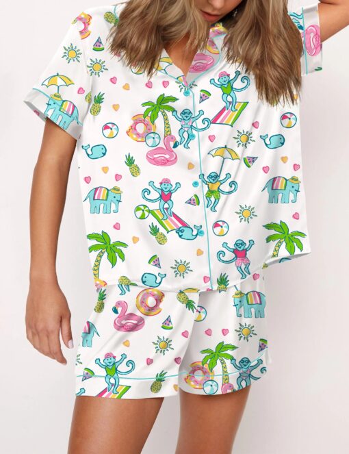 Kentucky Derby Horse Satin Pajama Set For Women - Image 6