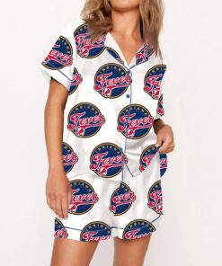 Women's Indiana Fever Basketball Satin Pajama Set