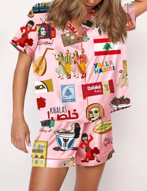 Very Lebanese Satin Pajama Set For Women - Image 8