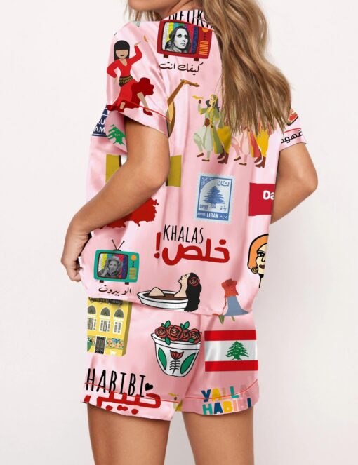 Very Lebanese Satin Pajama Set For Women - Image 7